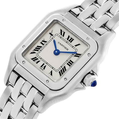 stainless steel cartier watch|cartier watch ladies stainless steel.